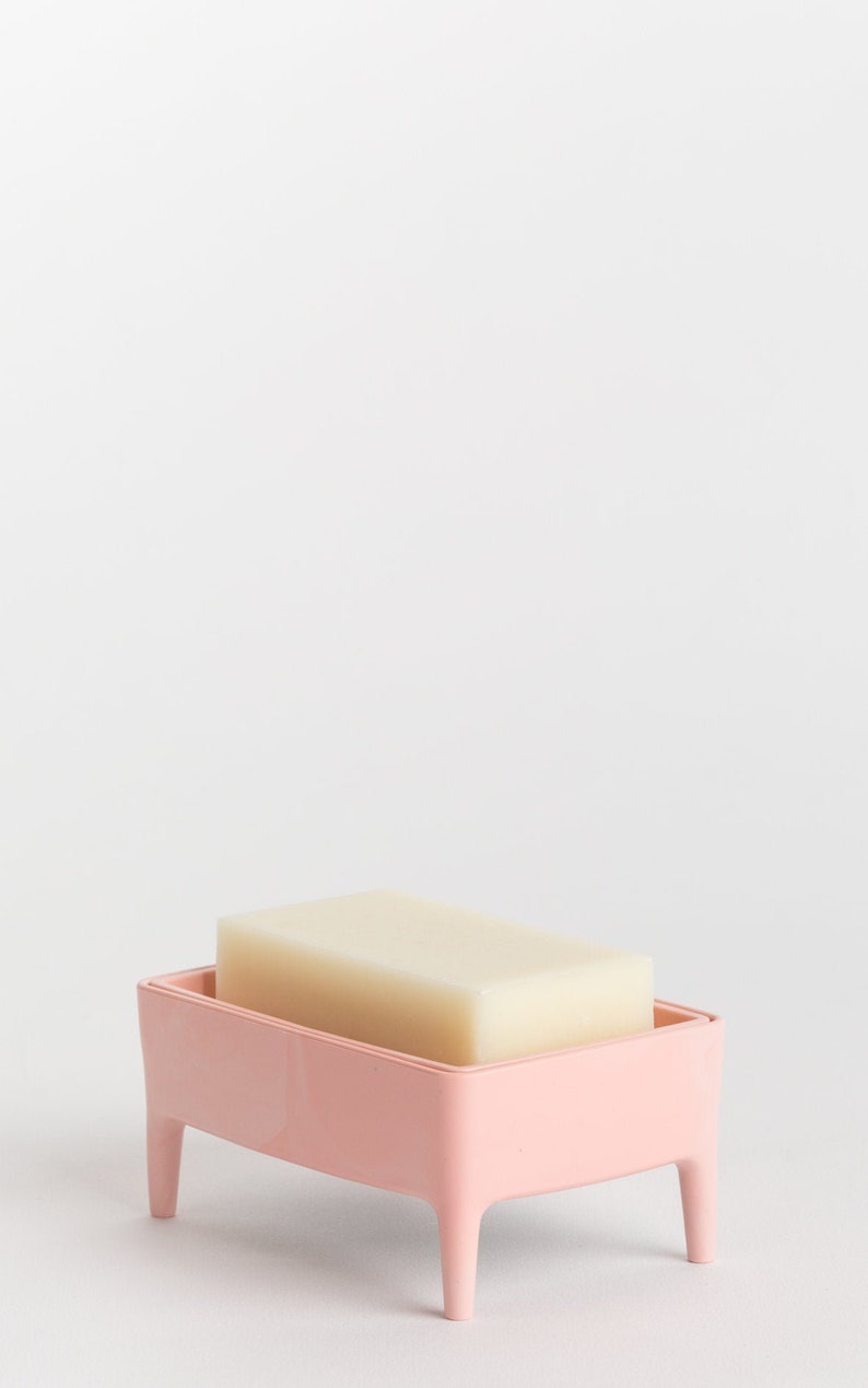 millennial pink recycled soap dish organic soap bar image 2