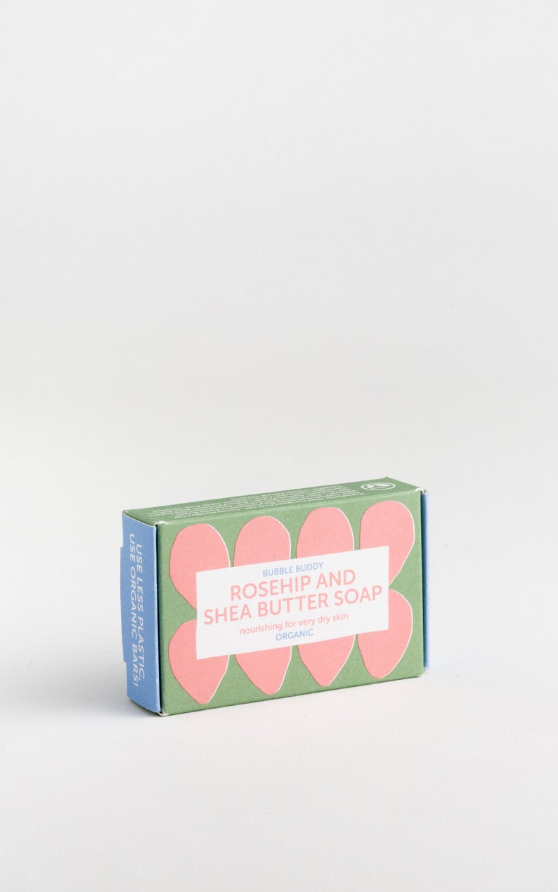 vegan organic soap bar with rosehip and shea butter image 1