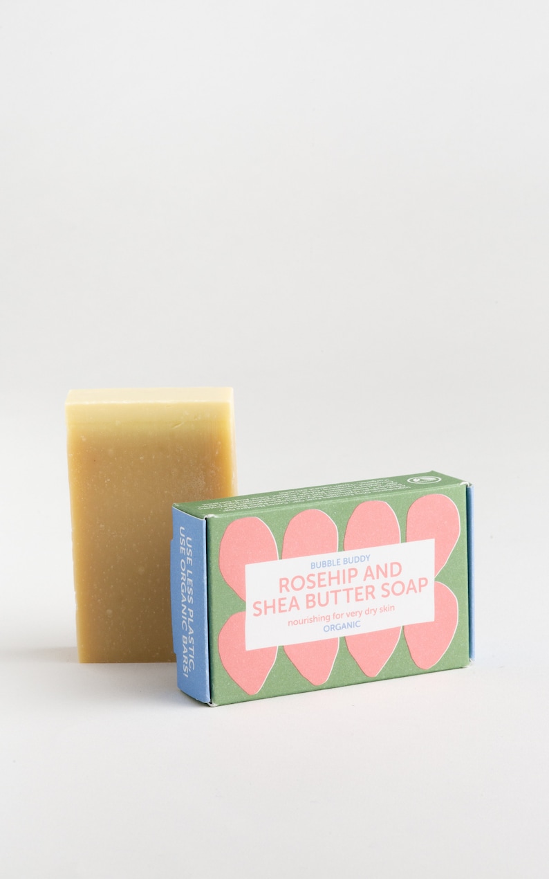 vegan organic soap bar with rosehip and shea butter image 2