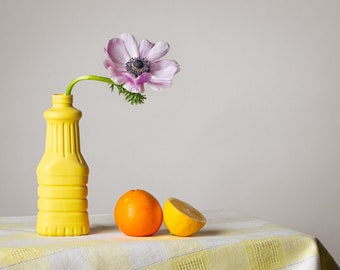 Sun yellow porcelain bottle vase #22