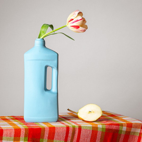 Light blue porcelain bottle vase #3