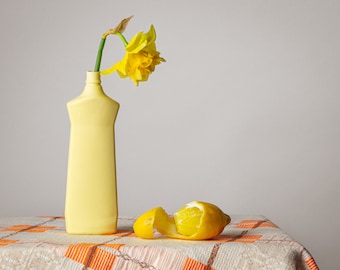 Fresh Yellow Porcelain bottle vase #1
