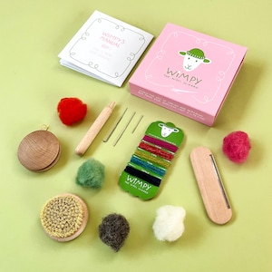 Wimpy the wool wizard - complete wool repair and care kit for dummies.