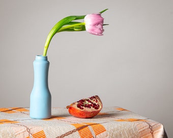 Light Blue Porcelain bottle vase #6