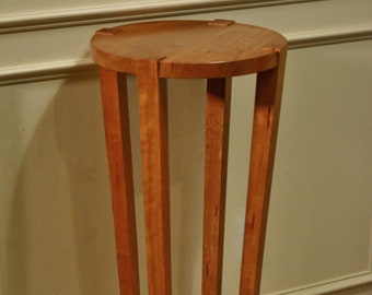 Plant Stand in Black Cherry contemporary design fine woodworking handmade handcrafted