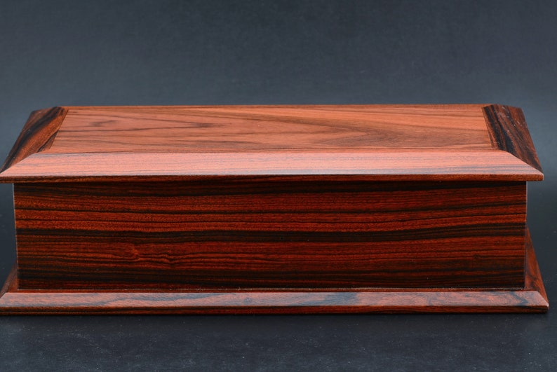 Box made in Morado Bolivian Rosewood Pau Ferro trinket keepsake jewelry pen pencil ornamental fine woodwork treasure