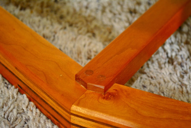 Small Coffee Table Made in Cherry With Walnut Accents Etsy