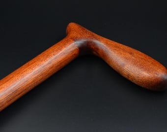 Cane Walking stick made from GENUINE (HONDURAS) MAHOGANY men's women's handmade exotic wood