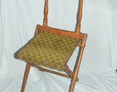 Items Similar To Vintage Folding Chair Carpet Seat Readsboro