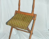 Items Similar To Vintage Folding Chair Carpet Seat Readsboro