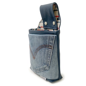 Belt bag Wallaby Upcycling jeans Space for wallet Keys Work material Waiter's bag image 2