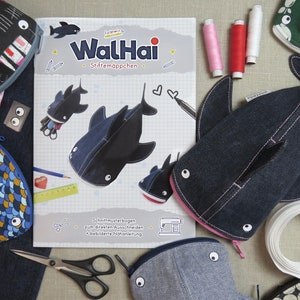 Booklet Pattern and Tutorial for a WhaleShark pencil case ONLY in German sorry image 3