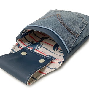 Belt bag Wallaby Upcycling jeans Space for wallet Keys Work material Waiter's bag image 3