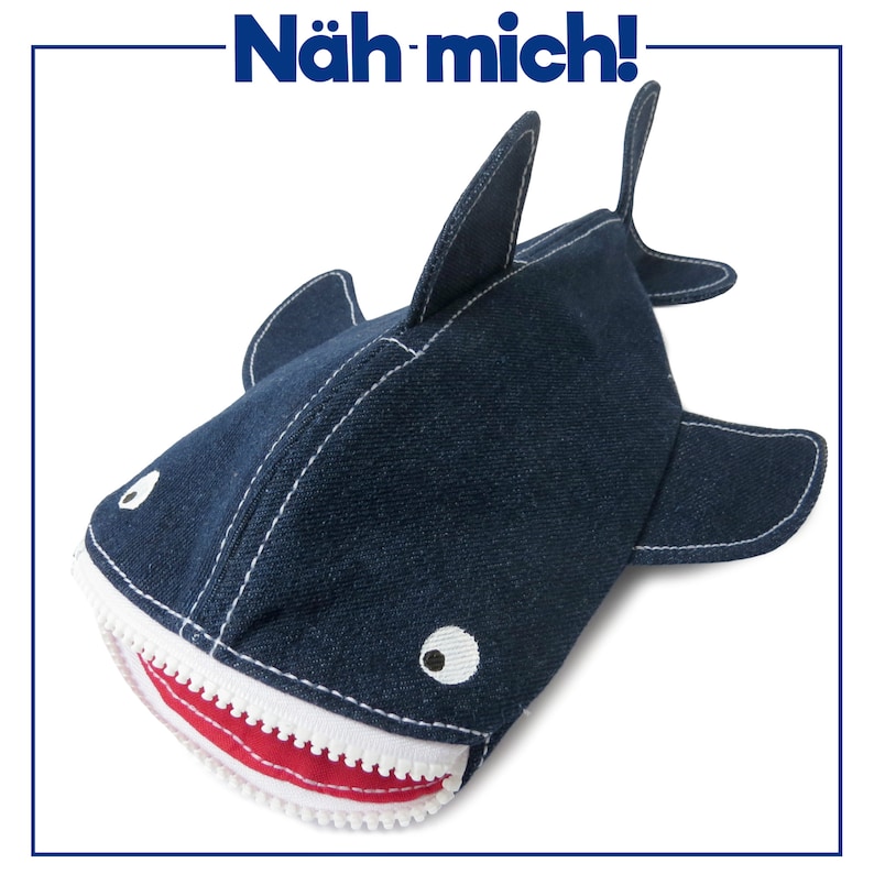 Booklet Pattern and Tutorial for a WhaleShark pencil case ONLY in German sorry image 5