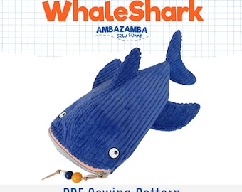 Tutorial and Pattern Pencil Case WhaleShark