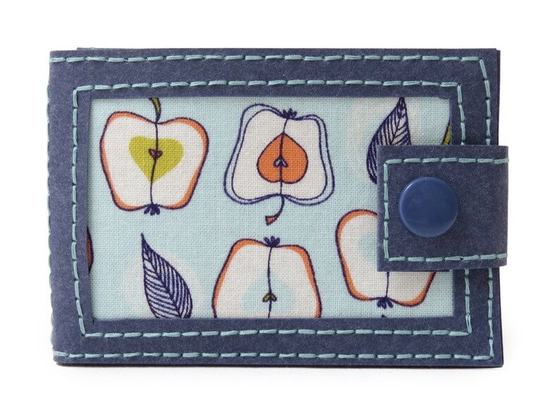 Micronnaie Birnen und Äpfel Mini Portemonnaie aus Papierleder Bild 5