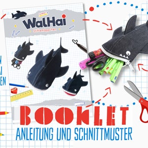 Booklet Pattern and Tutorial for a WhaleShark pencil case ONLY in German sorry image 1