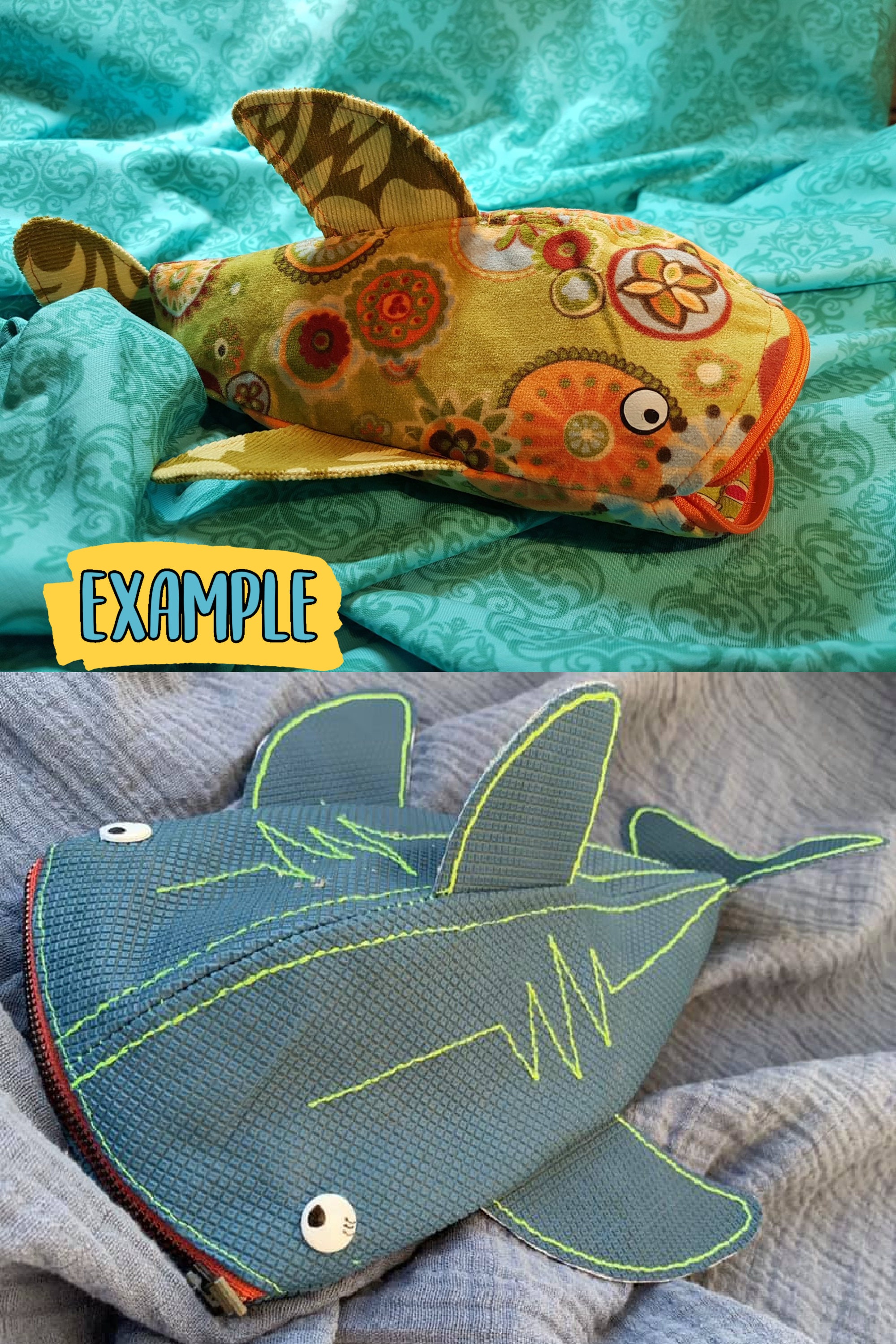 DIY Pencil Case Free Pattern - Shark Pencil Case 