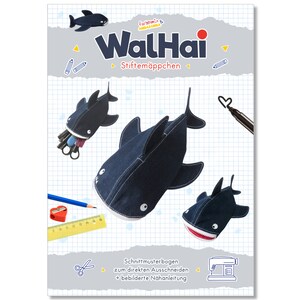 Booklet Pattern and Tutorial for a WhaleShark pencil case ONLY in German sorry image 2