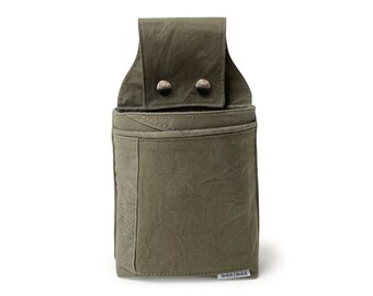 Gürteltasche "Dackelgarage" aus Zeltbahn Military Tent Upcycling