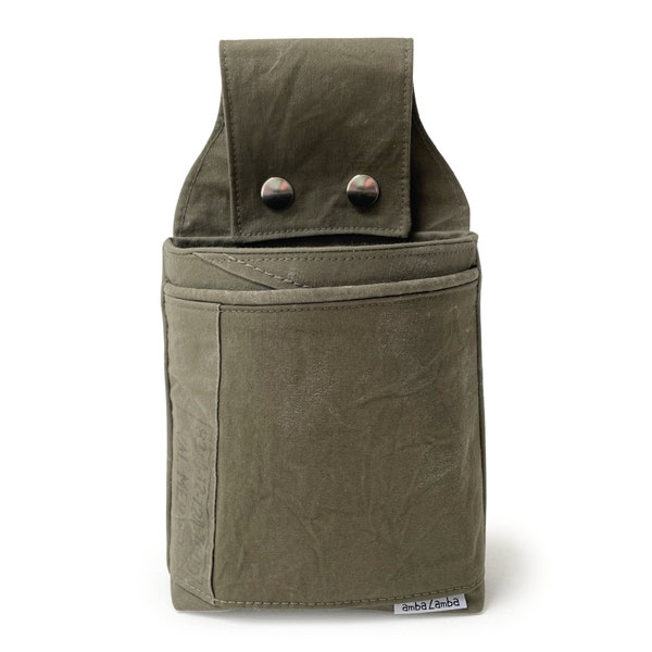 Gürteltasche "Dackelgarage" aus Zeltbahn Military Tent Upcycling