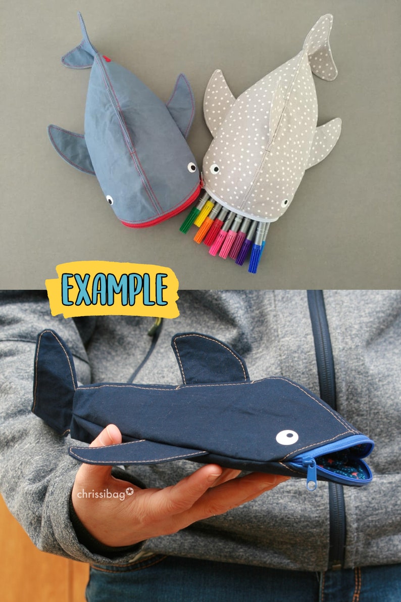 Tutorial and Pattern Pencil Case WhaleShark image 4