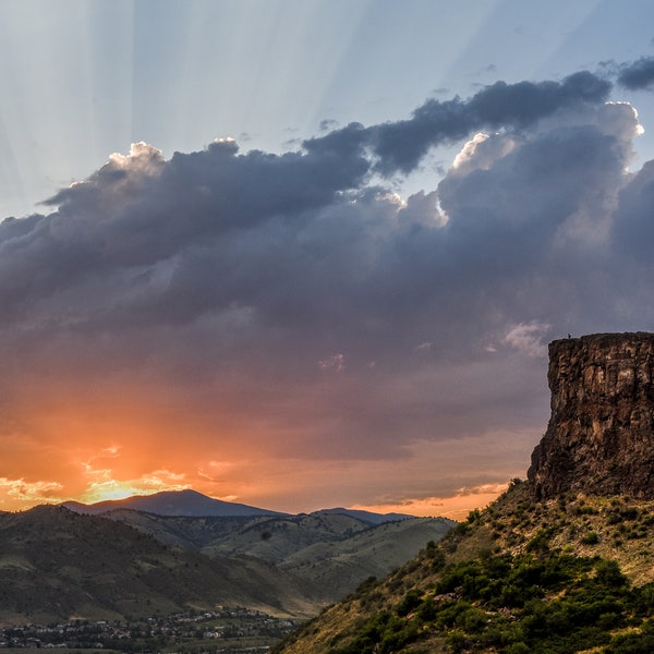 Photo Print - Sunset Over Golden - (Golden, Colorado) - Fine Art - Wall Art - Decor