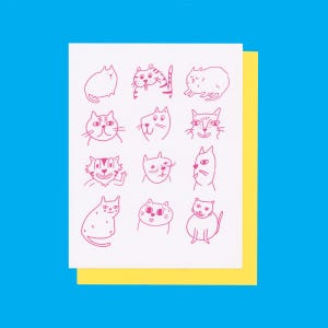 Cartão de felicitações em branco CATS