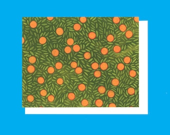 Carte de voeux vierge oranges
