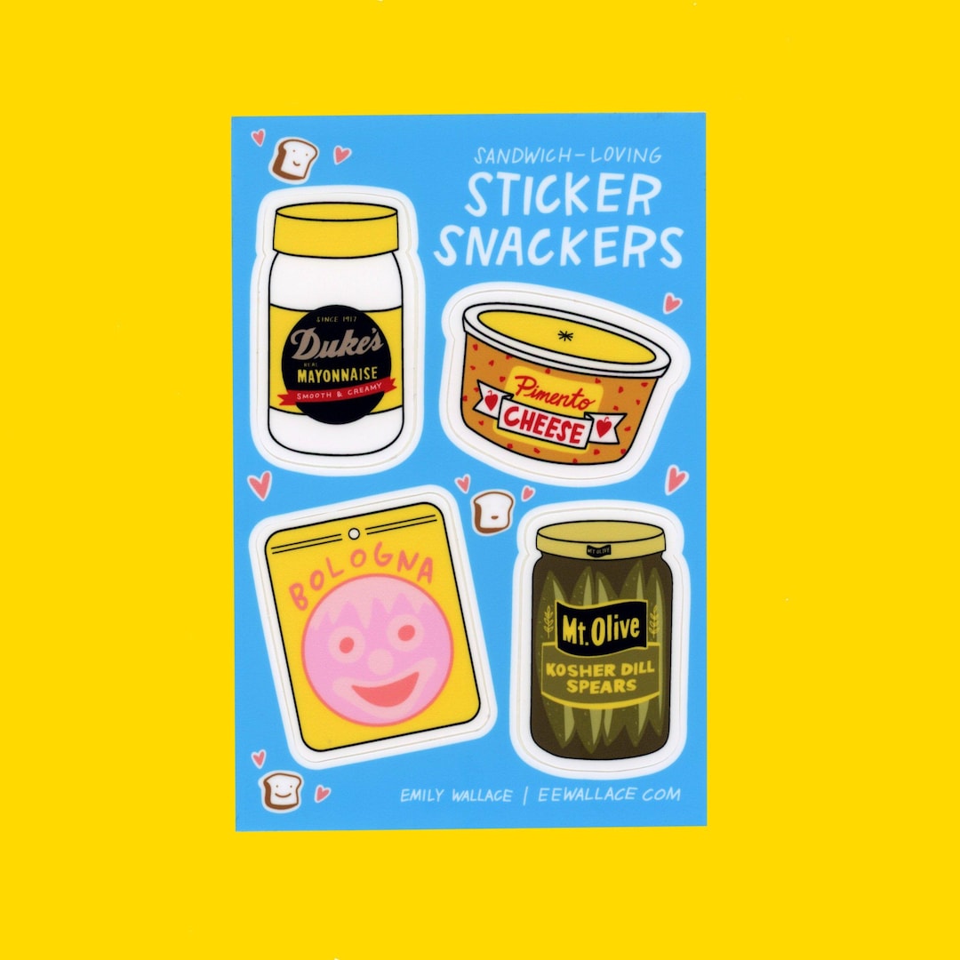 Snack Sticker Sheet Sticker Snacker Sticker Sheet - Etsy