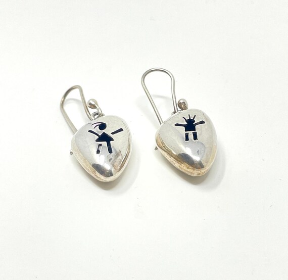 Whimsical Vintage Sterling Silver Earrings - image 4