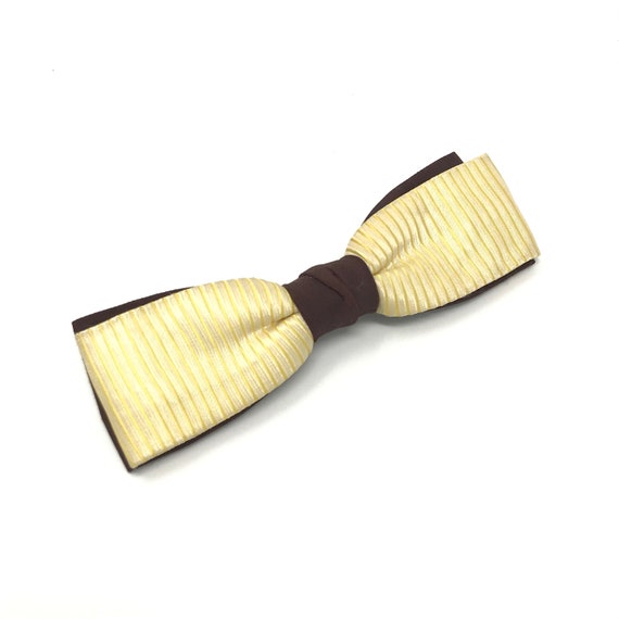 Vintage Gold and Brown Habrand Bow Tie - image 1