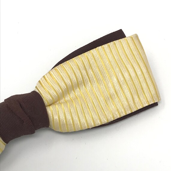 Vintage Gold and Brown Habrand Bow Tie - image 5