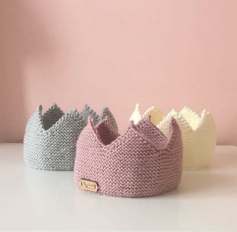 Handknitted Kids Crown Headband Ear Warmer Etsy