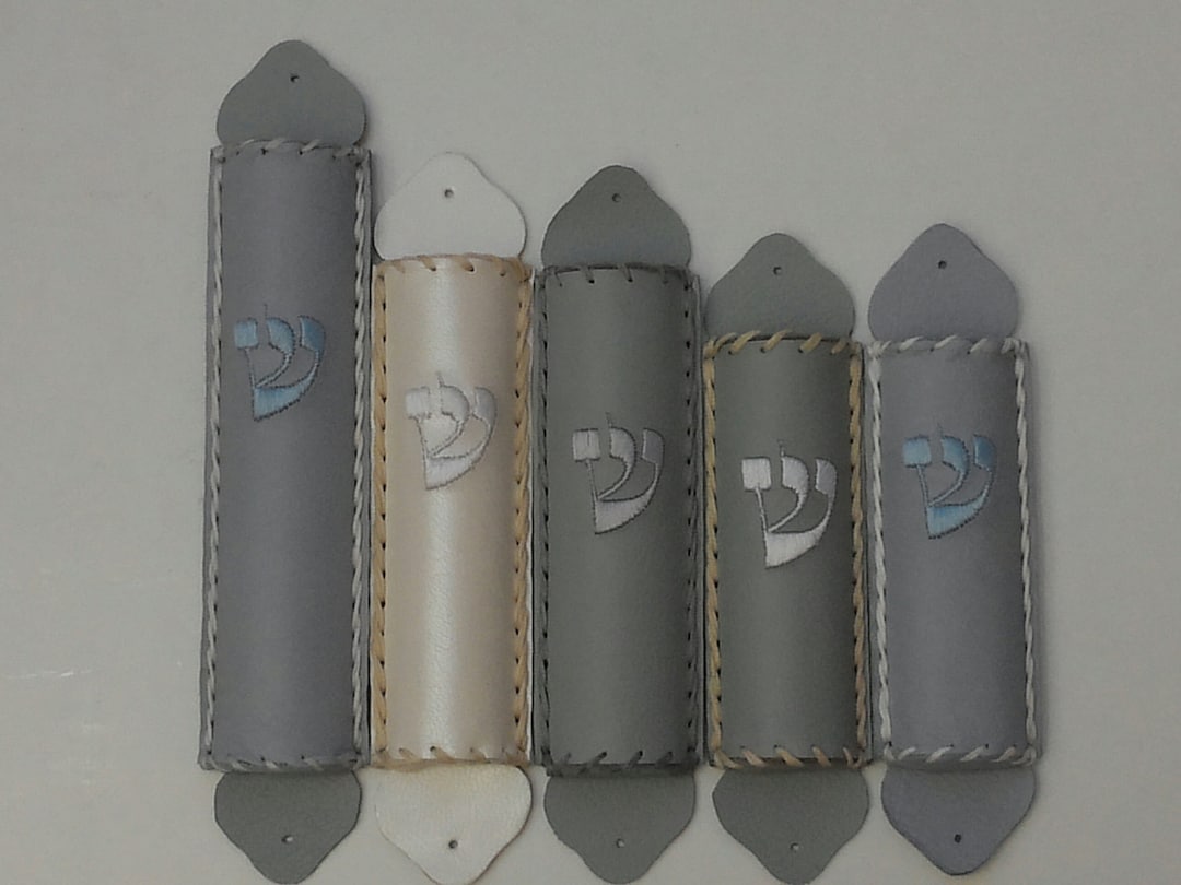 Jewishmezuzah ,leather Mezuza ,judaica Art, Large Mezuzah,scroll
