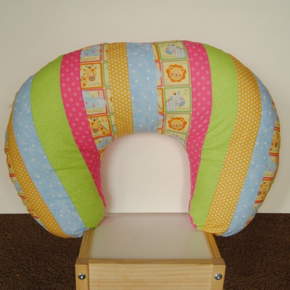 Items similar to Boppy/ Nursing Pillow Cover Strips of fabric pieced