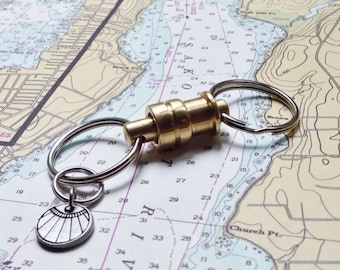 Nautical Winch Quick Release Valet Keyring