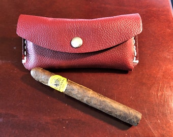 Leather Cigar Cutter & Lighter Case