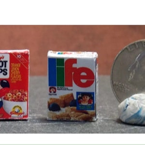Dollhouse Miniature FOOD Breakfast Cereal Box Set 2 1:12 FLLF B54 Dollys Gallery