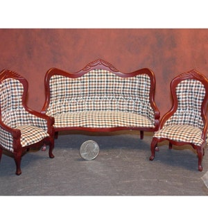 Dollhouse Miniature Victorian Living Room Sofa Set 1:12 one inch scale A53 Dollys Gallery