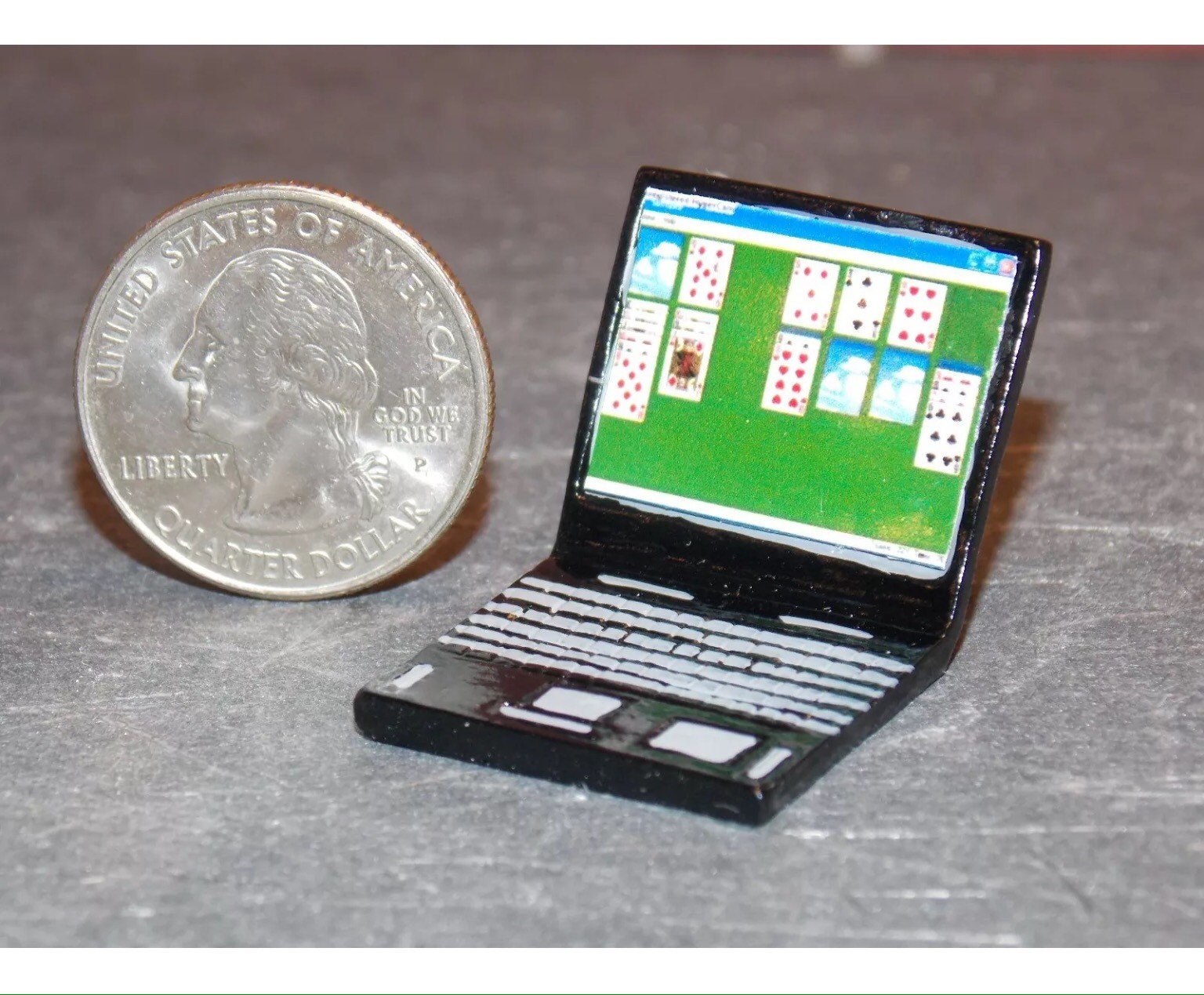Dollhouse Miniature Laptop Computer 1:12 One Inch Scale C58 Dollys ...