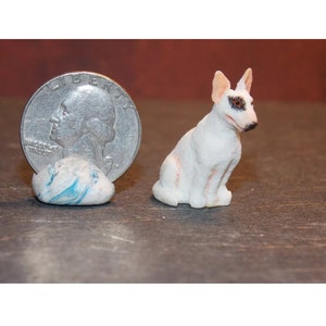 Dollhouse Miniature Bull Terrier Puppy Dog 1:12 inch scale B139 Dollys Gallery