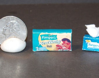 Dollhouse Miniature Baby Diaper Set 1:12 One inch Scale B90 Dollys Gallery