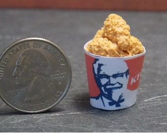 Dollhouse Miniature Take out Food Fried Chicken Bucket 1:12 One Inch Scale B10 B11 B12 Dollys Gallery