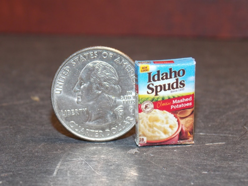 Dollhouse Miniatures Size Instant Mashed Potatoes Box #2