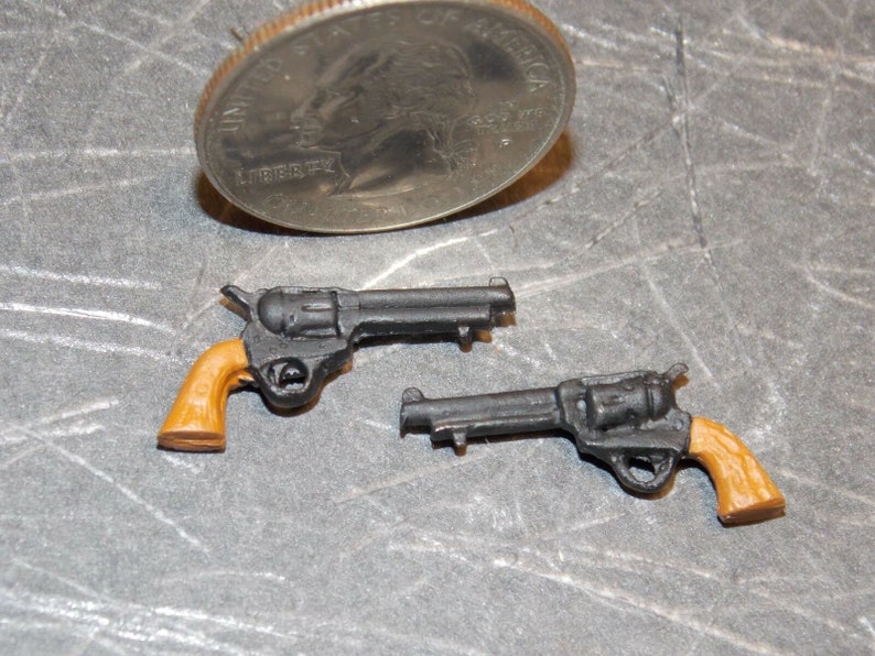 Dollhouse Miniature Metal Western Guns Pistol Set 112 One Etsy