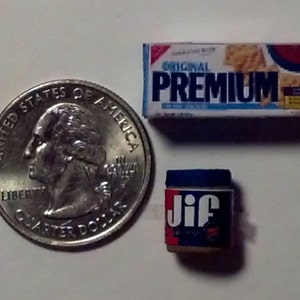 Dollhouse Miniature Food Peanut Butter & Crackers Set 1:12 One Inch Scale D83 Dollys Gallery