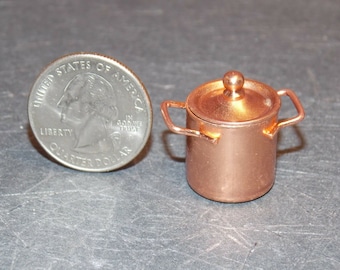 Dollhouse Miniature Copper Kitchen Cook Pot Cookware 1:12 one inch scale B302 Dollys Gallery