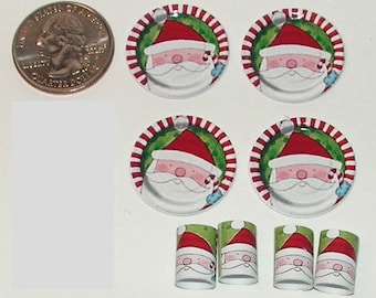 Dollhouse Miniature Paper Plates & Cups Set Santa 1:12 One Inch Scale D223 Dollys Gallery