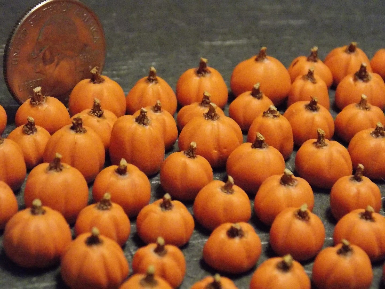 Dollhouse Miniature Fall Halloween Pumpkins Set of 10 1:24 One Half ...